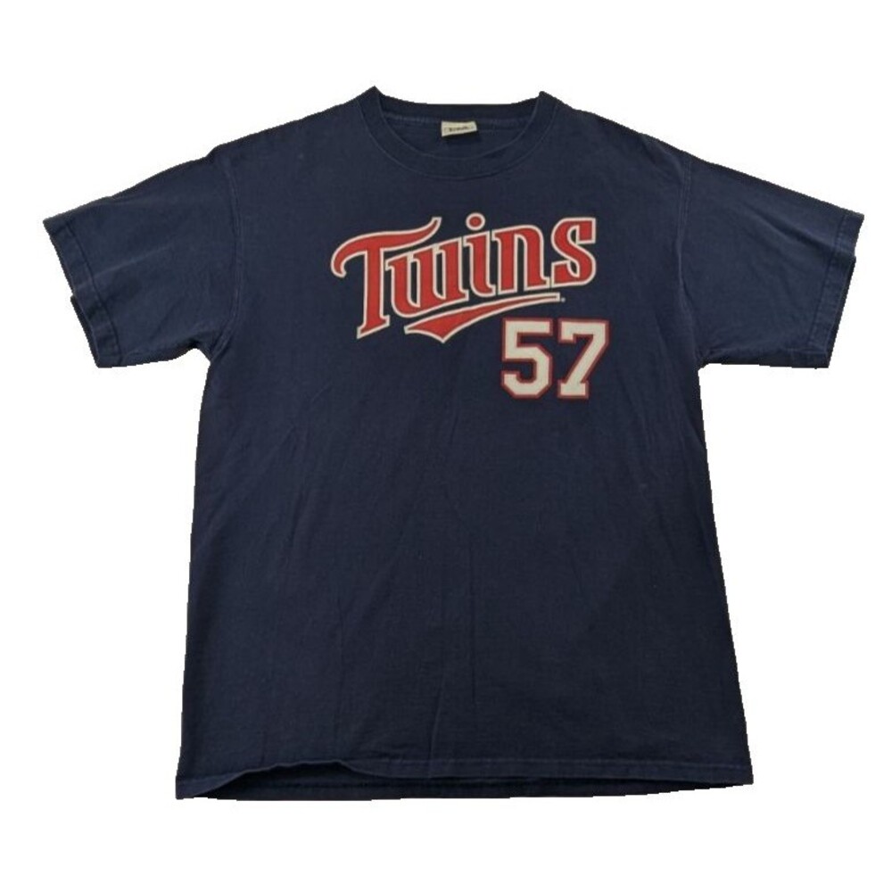 Minnesota Twins Johan Santana #57 LEE Sport Shirt Jersey Mens XL Blue MLB